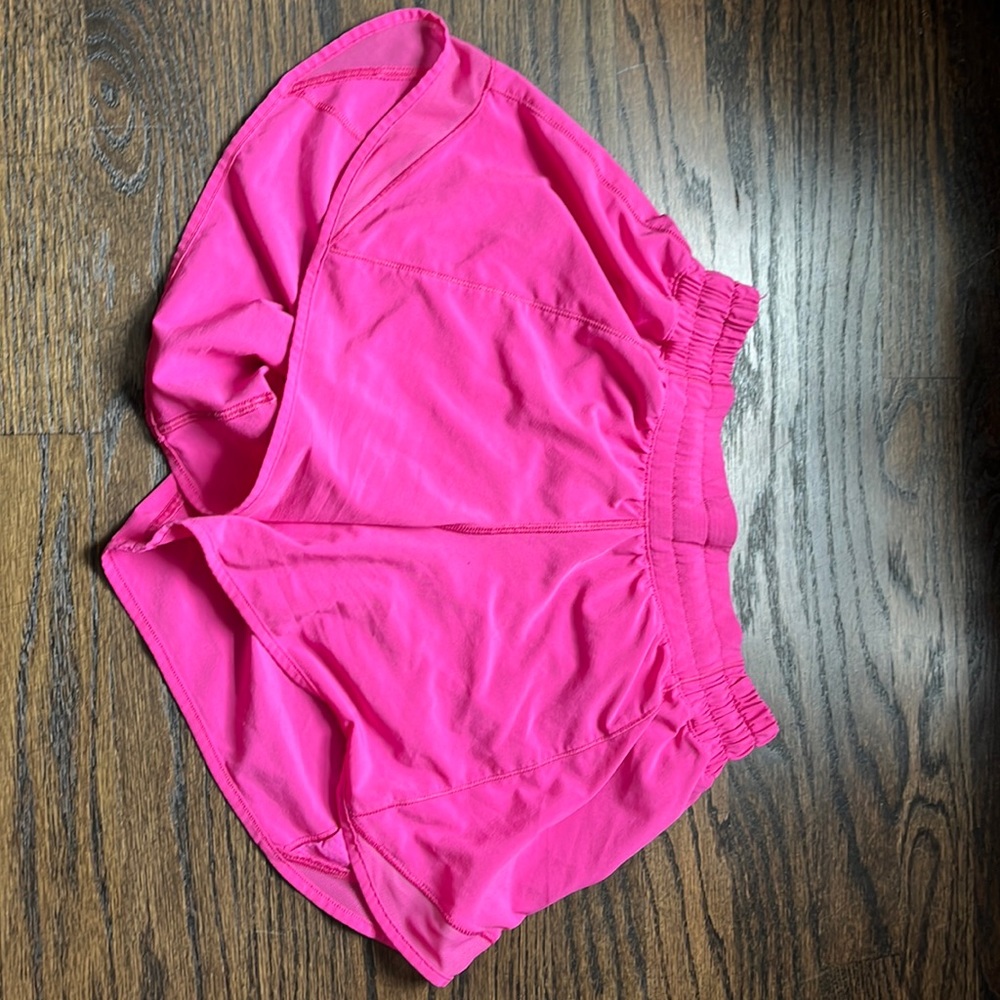 Sonic pink lululemon hotty hot shorts